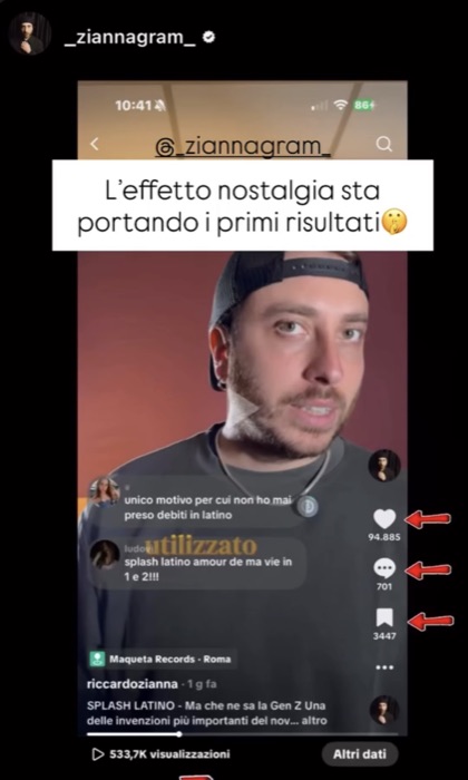 Schermata del messaggio di @_ziannagram_